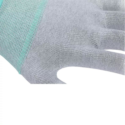 La fibra de carbono hizo punto la yema del dedo de la PU que el ajuste superior antiestático revestido ESD cortó el funcionamiento resistente de la electrónica de los guantes