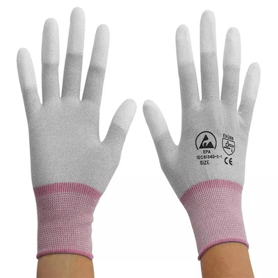 Electrónica de trabajo industrial no del resbalón antiestático de los guantes de la seguridad del ESD de la fibra de carbono