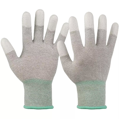 Electrónica de trabajo industrial no del resbalón antiestático de los guantes de la seguridad del ESD de la fibra de carbono
