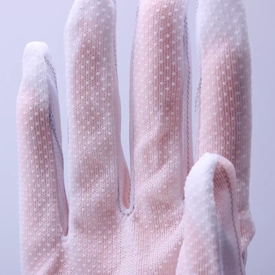 Guantes de goma del finger del Esd de las chozas del finger del recinto limpio del látex de la choza antiestática blanca disponible del finger