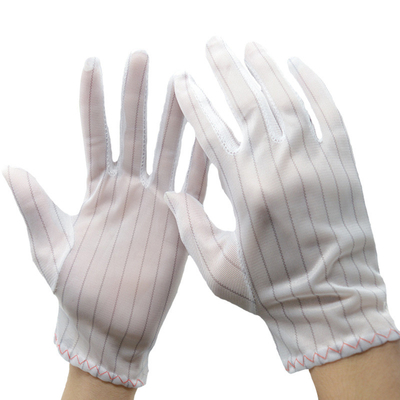 El PVC sin pelusa de los guantes estáticos antis del ESD del poliéster punteó guantes del ESD