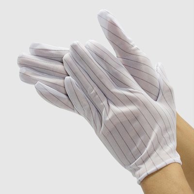 El PVC sin pelusa de los guantes estáticos antis del ESD del poliéster punteó guantes del ESD