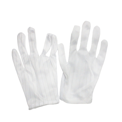 La PU negra estática anti del ESD de los guantes ligeros de nylon de la PU cubrió guantes del trabajo de la seguridad