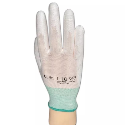 13G hizo punto la fábrica blanca de la electrónica que trabajaba el ESD que LA PU antiestática cubrió guantes