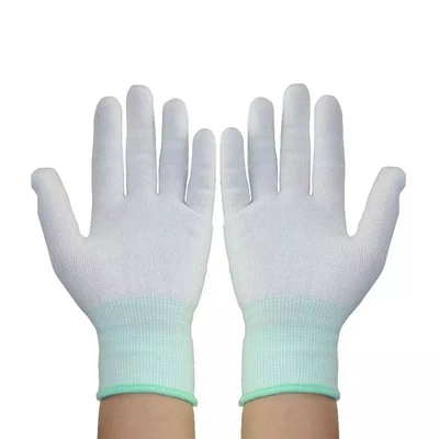 Guante estático anti del Esd del trabajo electrónico de la PU con PVC Dot Coated