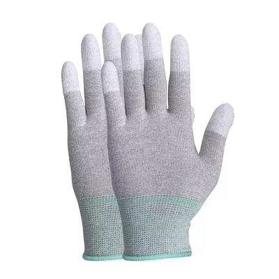 El recinto limpio que trabajaba la PU a prueba de calor estática anti de los guantes cubrió