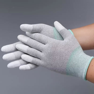 El recinto limpio que trabajaba la PU a prueba de calor estática anti de los guantes cubrió