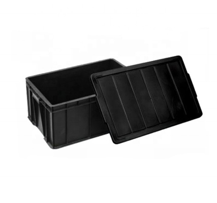 Negro plástico antiestático del tonel de Tray Folding ESD de la electrónica con los divisores