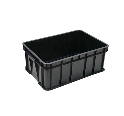 Negro plástico antiestático del tonel de Tray Folding ESD de la electrónica con los divisores