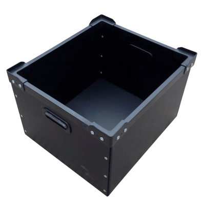 Negro plástico estático anti de la circulación de la caja del ESD del envase conductor