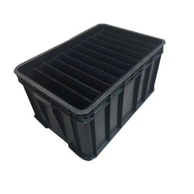 Circulación plástica conductora de SMT del estante del ESD del negro electrónico de la caja de almacenamiento antiestática