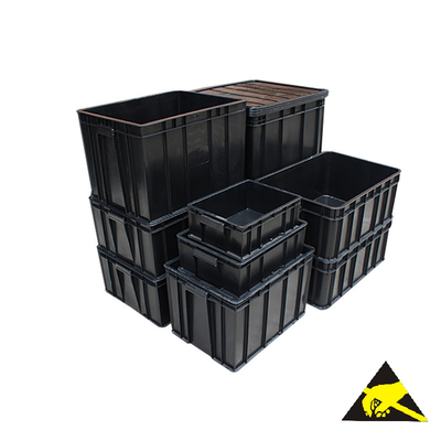 Envase acanalado de empaquetado componente plástico antiestático Tray Pallet Bin Conductive Boxe del ESD de la caja de almacenamiento