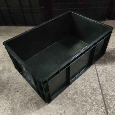 Bandeja de empaquetado estática anti plástica conductora de la caja del ESD del ESD de almacenamiento caja antiestática negra segura componente de los compartimientos de la pequeña pequeña