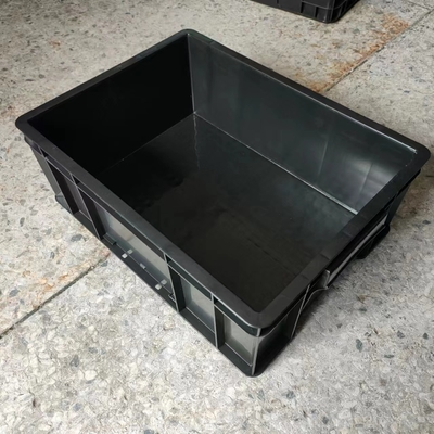 Bandeja de empaquetado estática anti plástica conductora de la caja del ESD del ESD de almacenamiento caja antiestática negra segura componente de los compartimientos de la pequeña pequeña