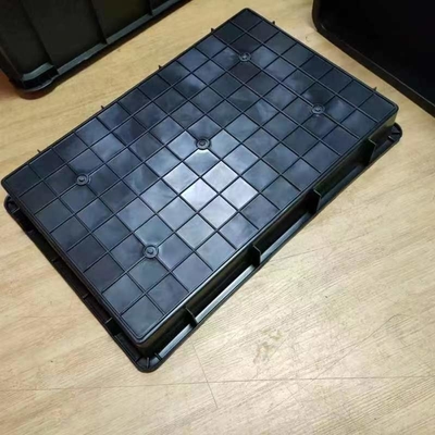 Caja electrónica plástica negra antiestática permanente del Esd Tote Conductive Carrying Caseesd Storage del envase del Esd con la tapa