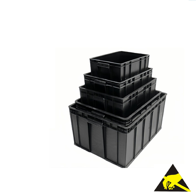 Cajas conductoras del compartimiento antiestático plástico antiestático del Esd Tray Container Esd Component Tray para la electrónica