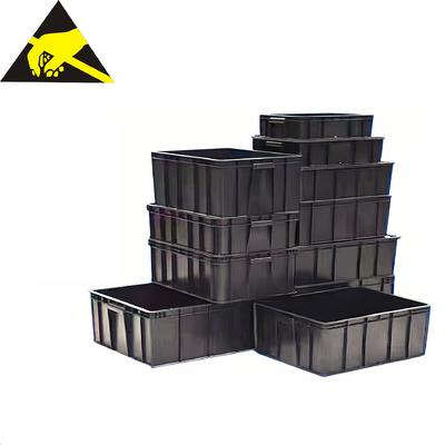 La caja del cartón de la circulación de la caja del compartimiento del Esd para el paquete estático anti plástico electrónico del ESD del negro del PWB y el almacenamiento aceptan