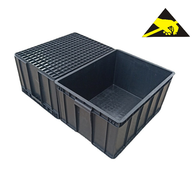 Las cajas de almacenamiento estáticas antis conductoras logísticas plásticas del ESD Tray Box Bins Pp Folding suben a Tote Box grande