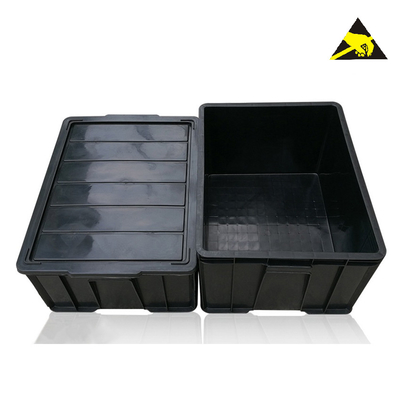 Cajas estáticas antis de la bandeja del ESD del negro del plegamiento del cartón de la caja antiestática antiestática plástica del envase para la electrónica