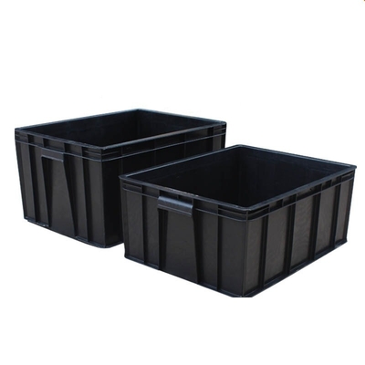 Compartimientos apilables del Esd de la circulación del negro del recinto limpio de la caja plástica del Esd de la caja del Esd de las bandejas seguras plásticas del PWB para la protección antiestática