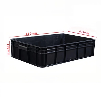 Compartimientos apilables del Esd de la circulación del negro del recinto limpio de la caja plástica del Esd de la caja del Esd de las bandejas seguras plásticas del PWB para la protección antiestática
