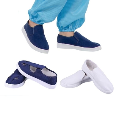 El recinto limpio ESD estático anti respirable calza los zapatos de seguridad blancos del ESD