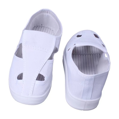 El recinto limpio ESD estático anti respirable calza los zapatos de seguridad blancos del ESD