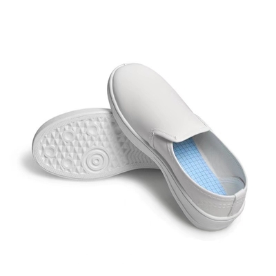 El recinto limpio ESD estático anti respirable calza los zapatos de seguridad blancos del ESD