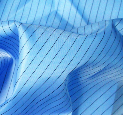 Telas estáticas antis del ESD del poliéster de la rejilla de las materias textiles 5M M del recinto limpio conductor