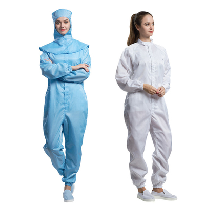 Pantalones encapuchados del trabajo de la manga de la camiseta del recinto limpio estático anti largo del ESD 2.5m m