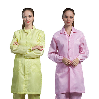 Workwear libre de polvo del ESD del sitio limpio del poliéster estático anti encapuchado de la ropa
