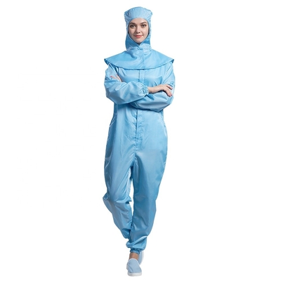 Mono unisex a prueba de polvo del ESD de la ropa estática anti respirable con la cremallera