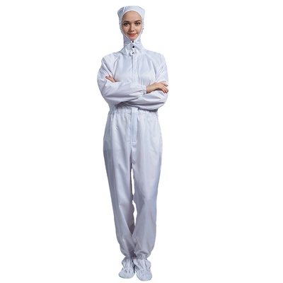 Las capas estáticas antis blancas del laboratorio del ESD de la ropa de la industria electrónica colocan el cuello