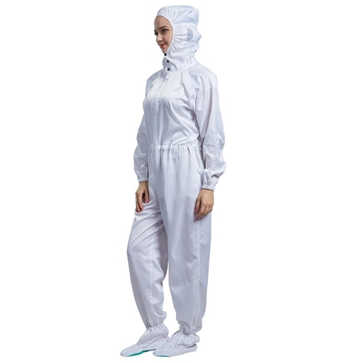 Las capas estáticas antis blancas del laboratorio del ESD de la ropa de la industria electrónica colocan el cuello