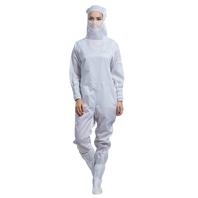 Las capas estáticas antis blancas del laboratorio del ESD de la ropa de la industria electrónica colocan el cuello