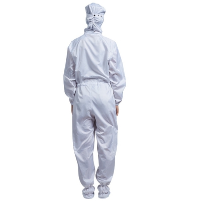 Las capas estáticas antis blancas del laboratorio del ESD de la ropa de la industria electrónica colocan el cuello