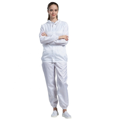 La ropa estática anti del ESD libre de polvo conecta la ropa con la capilla
