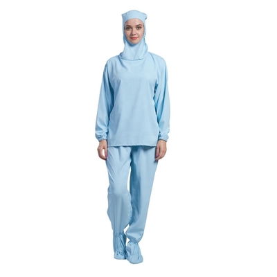 Pantalones estáticos antis encapuchados de la camisa de manga larga del Workwear del recinto limpio