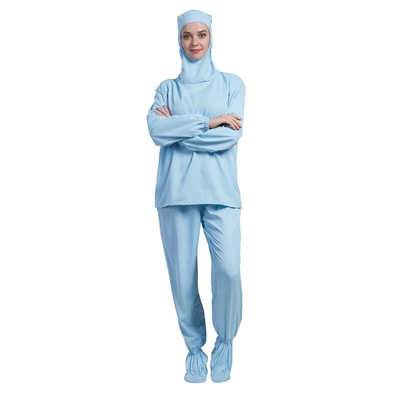 Pantalones estáticos antis encapuchados de la camisa de manga larga del Workwear del recinto limpio