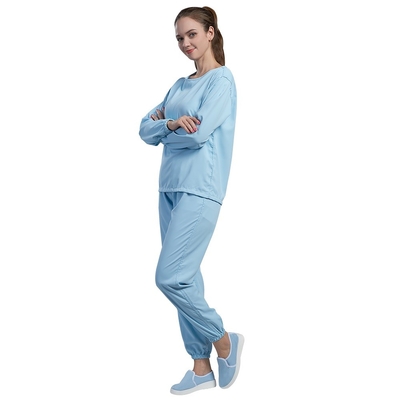 Capa estática anti médica del cuello del rechazo de la ropa del ESD del laboratorio