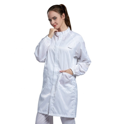 Capa estática anti médica del cuello del rechazo de la ropa del ESD del laboratorio