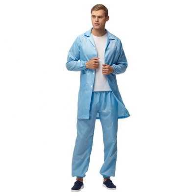 Pantalones estáticos antis esterilizables aptos para el autoclave de la camisa de manga larga de la bata