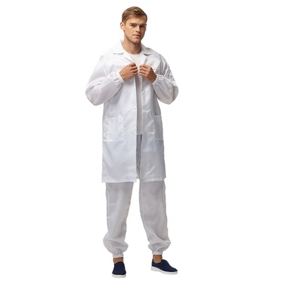 Rejilla estática anti a prueba de polvo del Workwear 5m m del ESD de la ropa del recinto limpio