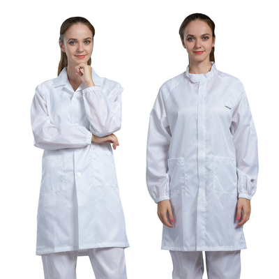 Rejilla estática anti a prueba de polvo del Workwear 5m m del ESD de la ropa del recinto limpio