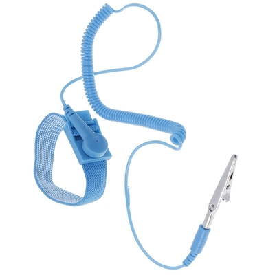 Pulsera estática anti del alambre de tierra de la correa para la muñeca del Esd del metal ajustable