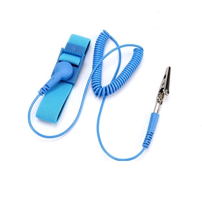 3meters línea azul pulsera de la correa para la muñeca del ESD de la tela del PVC para el recinto limpio