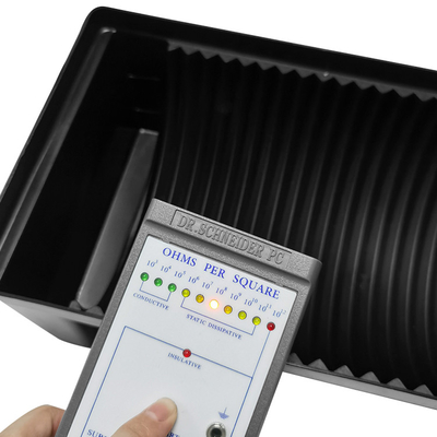 Hoja estática anti de los compartimientos seguros amistosos translúcidos de ECO ESD con la tapa