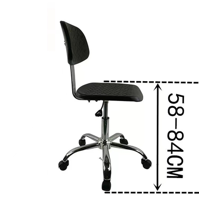 silla conductora de la espuma de la PU de la silla estática anti del laboratorio de 330m m con el respaldo