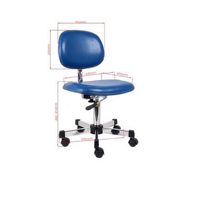 Eslabón giratorio ajustable del respaldo de la silla del trabajo del ESD del laboratorio de la espuma de poliuretano de la silla de montar