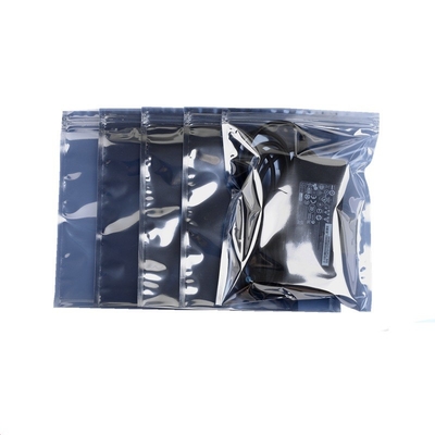 Los bolsos estáticos antis del ESD que protegen bolsos de vacío polivinílicos con la cremallera cierran de tragante abierto